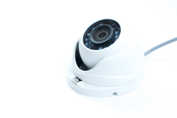istock Surveillance camera isolated on white background, with clipping paths 882415852