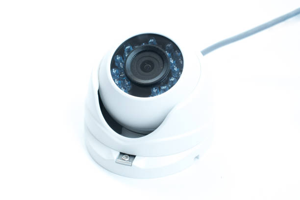 istock Surveillance camera isolated on white background, with clipping paths 882415946