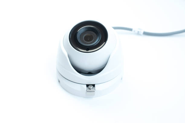 istock Surveillance camera isolated on white background, with clipping paths 882416188
