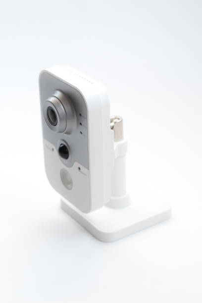 istock Surveillance camera isolated on white background, with clipping paths 882425616