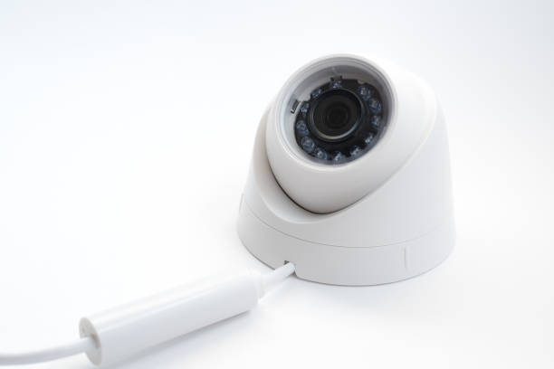 istock Surveillance camera isolated on white background, with clipping paths 882430094