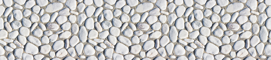 Frame design with white stone pebbles - seamless texture