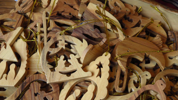 istock Wooden Nativity Scene Christmas Tree Ornament 882448150