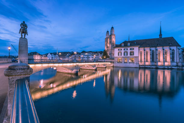 istock Zurich city night. 882449392