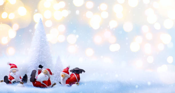 istock Christmas tree light and holidays Santa decoration ornaments 882453208