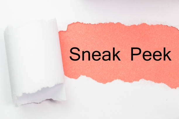 The phrase Sneak Peek appearing behind torn paper.