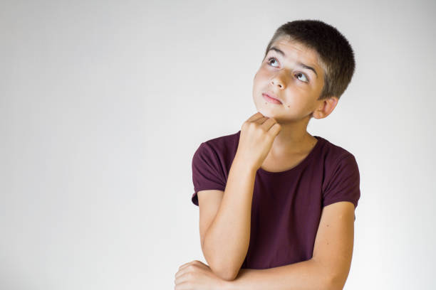 Portrait of a pensive young boy