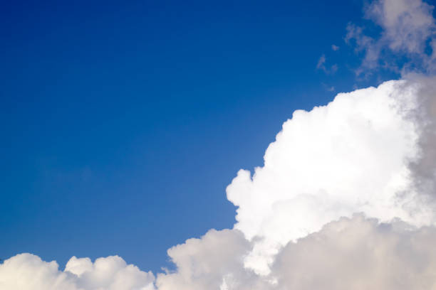 cumulus clouds in the blue sky. heavenly landscape. photograph of the sky. - white cliffs imagens e fotografias de stock