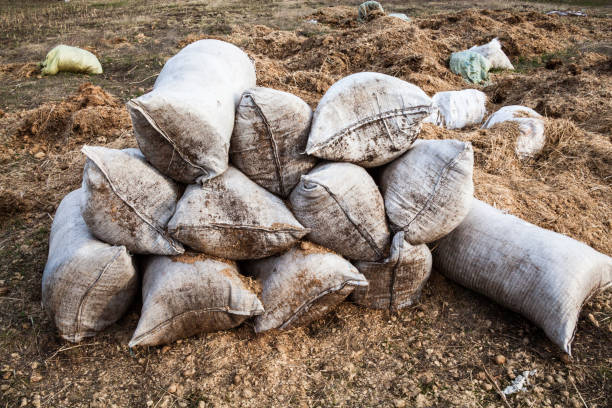 istock Pile of white sacks. 882465058