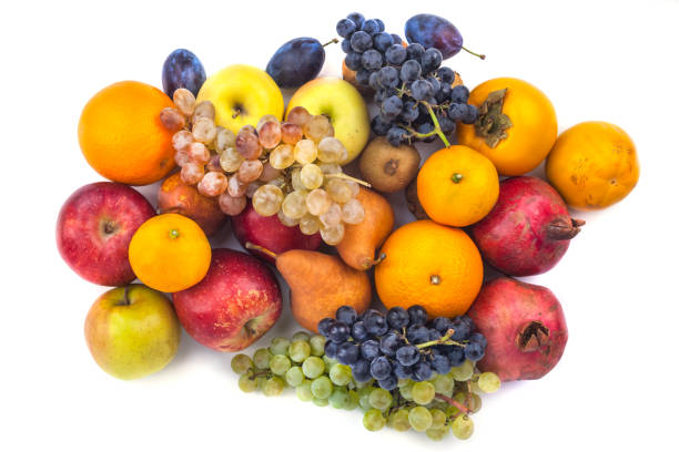 istock Fresh fruits isolated on a white background 882481394