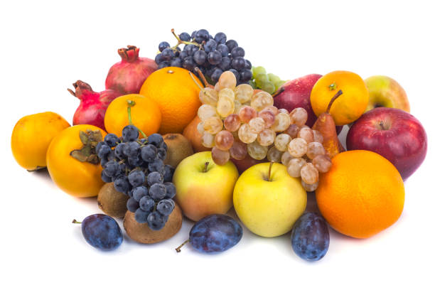 istock Fresh fruits isolated on a white background 882481474