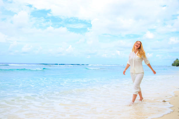 istock A walk on the sea in the Maldives 882484200