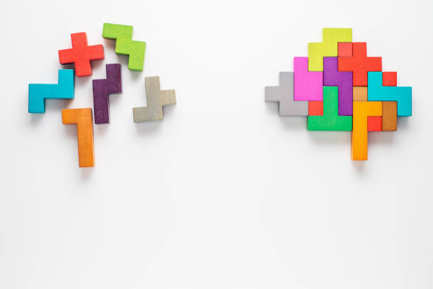 istock Colourful shapes of abstract brain 882484370