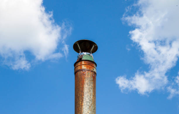 istock Metal pipe against the sky. 882498270