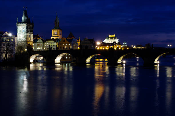 istock Charles bridge night,Prague,Czech Republic,Europe 882502746