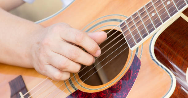 istock hand man playing the guitar 882512382