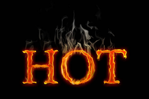 istock Hot lettering burning english 882516448