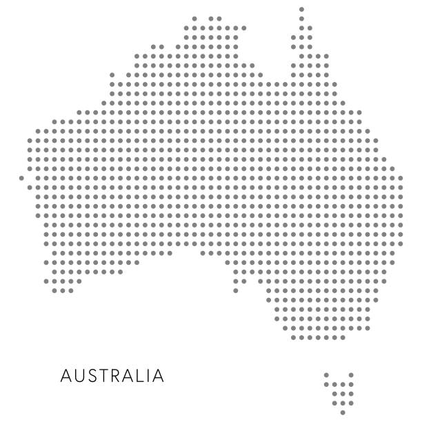 澳大利亞虛線地圖 - 北領地 插圖 幅插畫檔、美工圖案、卡通及圖標