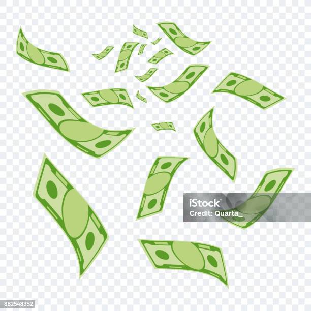 Money On Transparent Stock Illustration - Download Image Now - Paper Currency, Coin, Stack