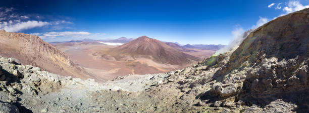 istock Active volcano mountains landscape Salar De Uyuni, travel Bolivia 882558152