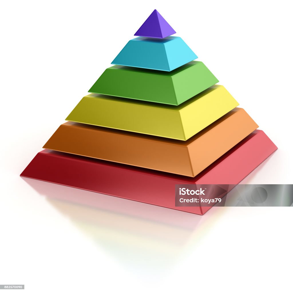 abstract pyramid 3d isolated illustration Pyramid Stock Photo