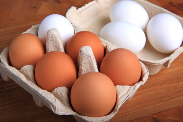 istock Fresh Organic Eggs in a Carton 882570098