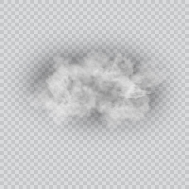 wektor zestaw realistycznych izolowanych chmur na przezroczystym tle. - cumulus cloud sky blue condensation stock illustrations