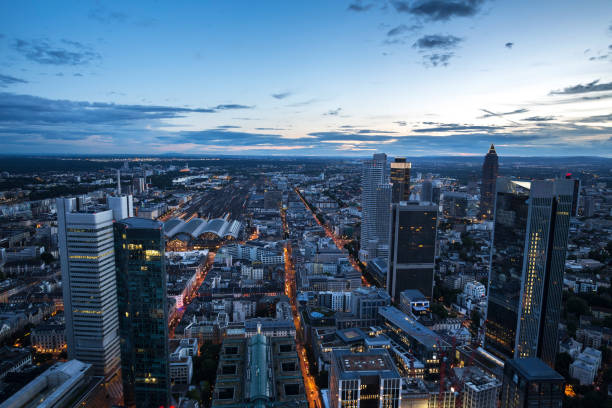 istock frankfurt cityscape from above at night 882584952