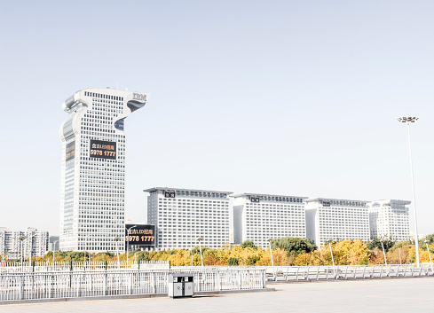 IBM building in Beijing, in front of the Olympics sport complex