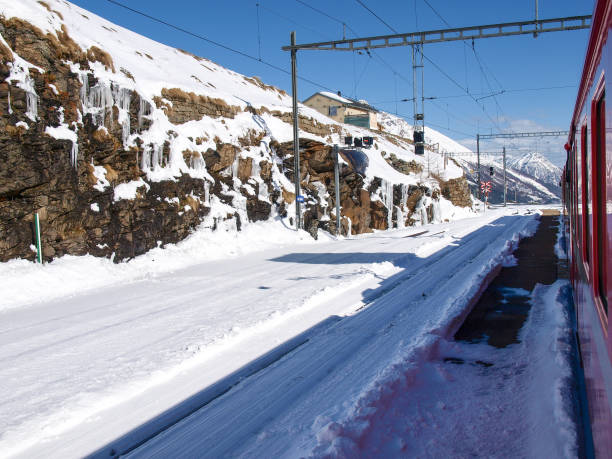 istock trains of the Rhaetian Railway 882596162