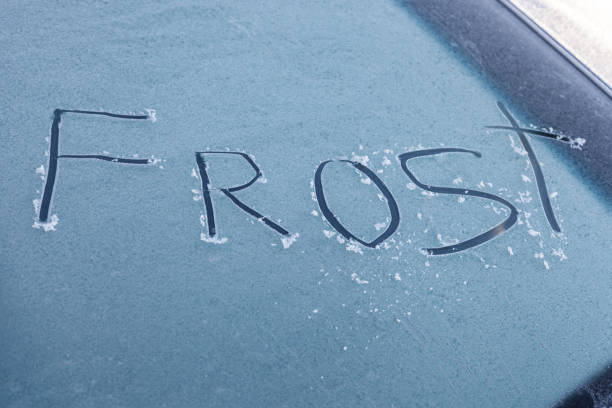 istock Word frost on windshield of car 882610010