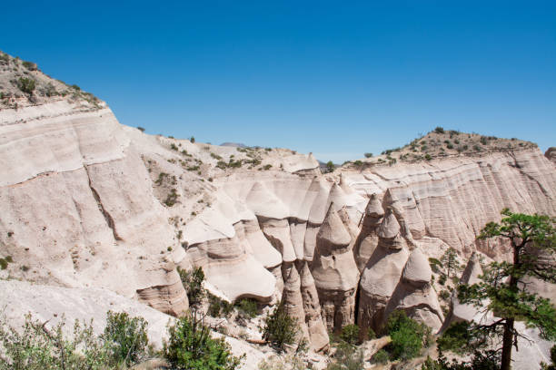 Beautiful mountain scenery. Beautiful mountain scenery. Kasha-Katuwe Tent Rocks National Monument, Close to of Santa Fe, New Mexico, USA kasha katuwe tent rocks stock pictures, royalty-free photos & images