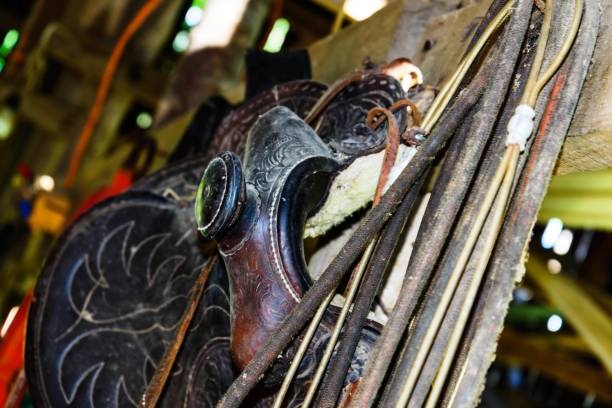 istock horse riding equipment hanging in an old barn 882667214