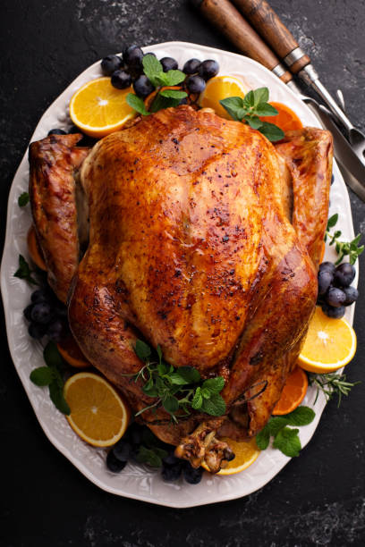 istock Festive celebration roasted turkey for Thanksgiving 882682892