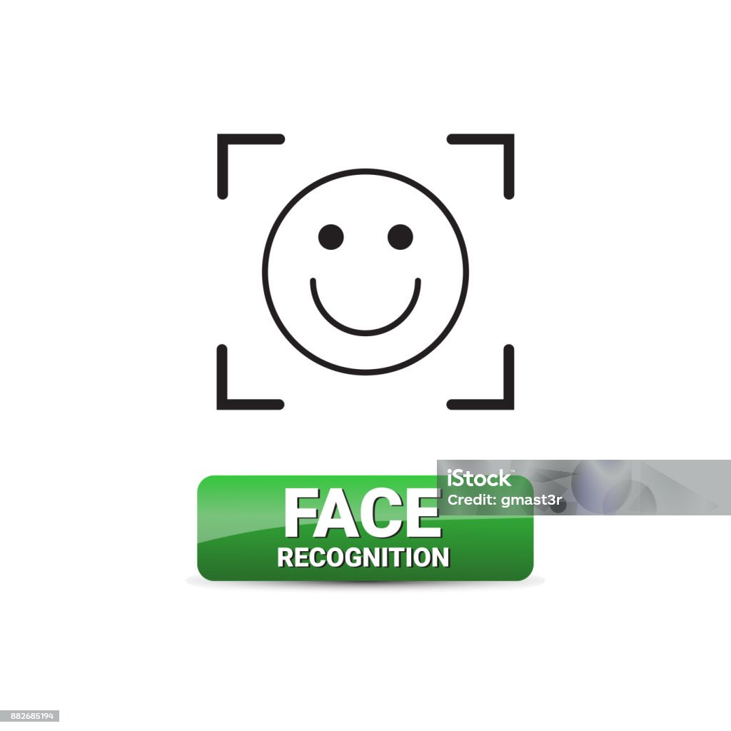 Detect Face Button Face Recognition Button Access Control System Scanning Technology ...