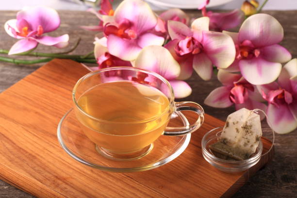 istock Glass teacup of herbal tea 882688080