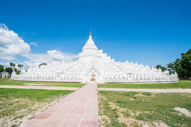 Hsinbyume white pagoda or myanmar taj mahal, mingun , sagaing region , myanmar