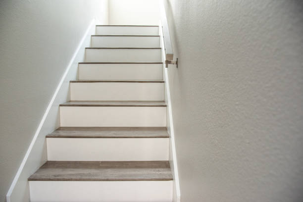 istock Wood Laminated Stairway Detail 882698622