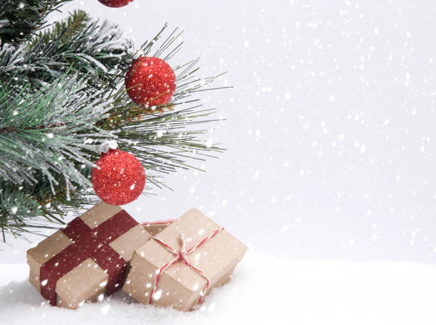 istock Christmas Themed Background in the Snow 882726344