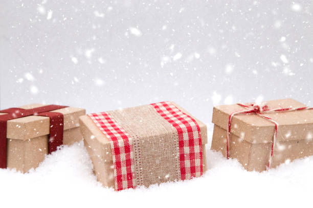 Christmas Themed Background in the Snow