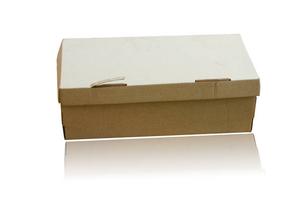 istock cardboard box from brown recycled paper isolated on white background. 882750592