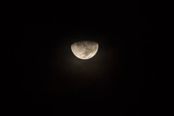 istock The Moon in the Night  time with Black sky background 882753304