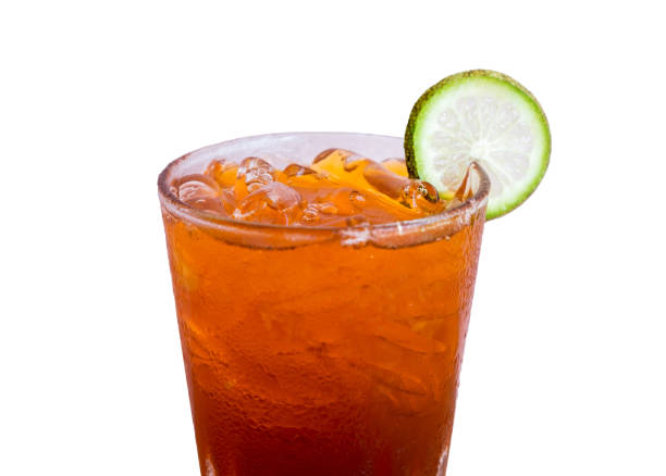 istock Glass ice lemon tea antique drink 882753552
