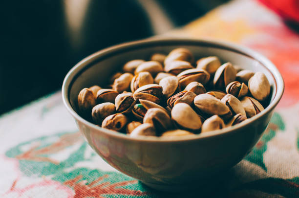 Pistachios In Plate