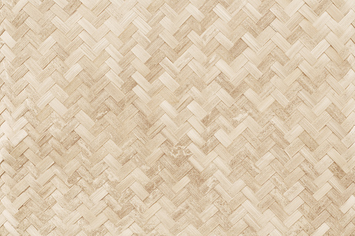 Viejo patrón tejido de bambú, ratán tejido mate textura de fondo y diseño de obras de arte. photo