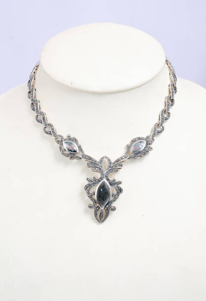 istock Necklace gems on a stand 882778368