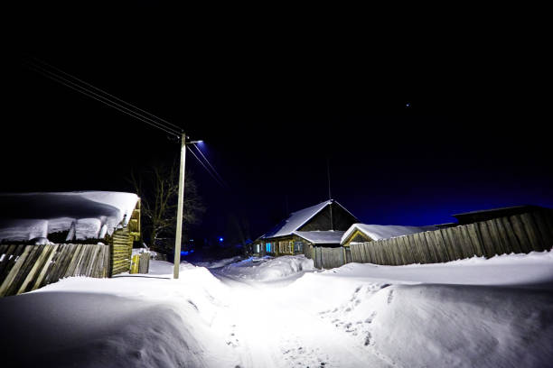 istock Russian village in winte 882780244