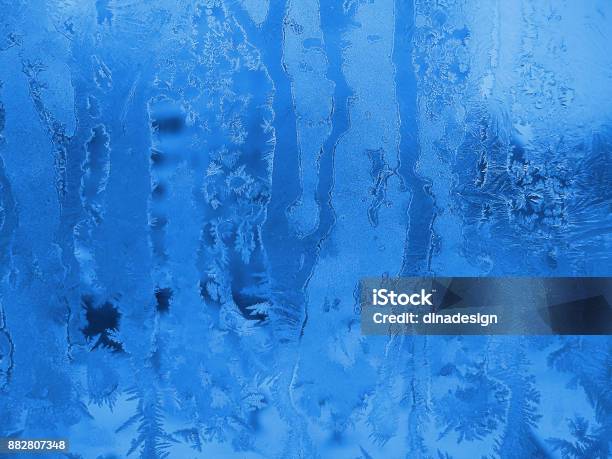 Frozen Winter Glass Natural Background Stock Photo - Download Image Now - Abstract, Backgrounds, Beauty