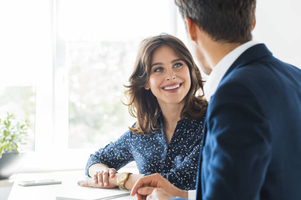 istock Business couple meeting in office 882812832