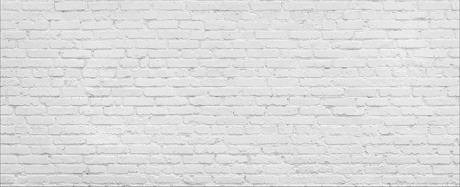 White brick wall high resolution panorama. Home and office modern design backdrop